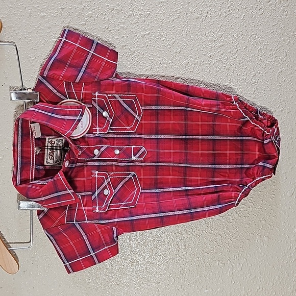 Rafter C Infant Baby One Piece Cowboy Western Pearl Snap Shirt. - Picture 1 of 9